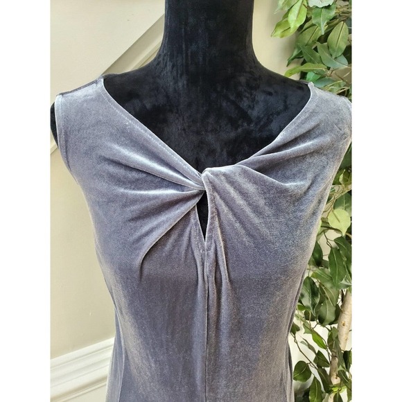 Susan Graver Women's Solid Gray Polyester Sleeveless Knee Length Dress Size 2XL - Picture 5 of 12